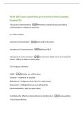 NUR 205 Exam questions and answers latest update Graded A&plus; Theraputic Communication -Promotes understanding and building relationships for a better pt&period; outcome Ex&colon; "tell me more" Assertive communication -Direct and to the point&period; Intrap