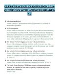 CLETS PRACTICE EXAMINATION 2026&NewLine;QUESTIONS WITH ANSWERS GRADED&NewLine;A&plus;