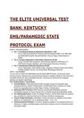 &lbrack;2026&sol;2027&rsqb; Elite Kentucky EMS&sol;Paramedic State Protocol Exam&colon; Full 59&plus; Question Test Bank & Rationales