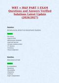 WRT &plus; H&F PART 1 EXAM&NewLine;Questions and Answers Verified&NewLine;Solutions Latest Update&NewLine;&lpar;2026&sol;2027&rpar;