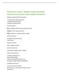 NUR 220 Lec exam 1 &lpar;health assessment&rpar; Exam&NewLine;questions and answers latest update Graded A&plus;&NewLine;Evidence-based Health Assessment&NewLine;current & best clinical practices&NewLine;-randomized clinical trials&NewLine;-evidence based practice&NewLine;3 Priority Levels&NewLine;first&colon; emergent&sol; lif