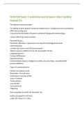 NUR 233 Exam 1 questions and answers latest update&NewLine;Graded A&plus;&NewLine;Therapeutic communication&NewLine;The ability to form patient-centered relationships is fundamental and essential to&NewLine;effective nursing care&NewLine;-Crucial to the formation of patient-centered therapeutic