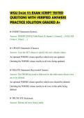 WGU D426 V2 EXAM SCRIPT TESTED&NewLine;QUESTIONS WITH VERIFIED ANSWERS&NewLine;PRACTICE SOLUTION GRADED A&plus;&NewLine;