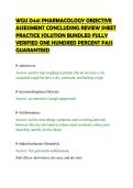 WGU D441 PHARMACOLOGY OBJECTIVE&NewLine;ASSESSMENT CONCLUDING REVIEW SHEET&NewLine;PRACTICE SOLUTION BUNDLED FULLY&NewLine;VERIFIED ONE HUNDRED PERCENT PASS&NewLine;GUARANTEED&NewLine;
