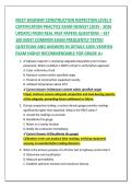 NICET HIGHWAY CONSTRUCTION INSPECTION LEVEL II &NewLine;CERTIFICATION PRACTICE EXAM NEWEST &lpar;2025 - 2026 &NewLine;UPDATE&rpar; FROM REAL PAST PAPERS QUESTIONS &ndash; SET &NewLine;100 MOST COMMON EXAM FREQUENTLY TESTED &NewLine;QUESTIONS AND ANSWERS IN DETAILS 100&percnt; VERIFIED &NewLine;EXAM HIGHLY RECOMM