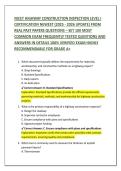 NICET HIGHWAY CONSTRUCTION INSPECTION LEVEL I &NewLine;CERTIFICATION NEWEST &lpar;2025 - 2026 UPDATE&rpar; FROM &NewLine;REAL PAST PAPERS QUESTIONS &ndash; SET 100 MOST &NewLine;COMMON EXAM FREQUENTLY TESTED QUESTIONS AND &NewLine;ANSWERS IN DETAILS 100&percnt; VERIFIED EXAM HIGHLY &NewLine;RECOMMENDABLE FOR GRA