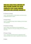WGU D514 ANALYTICAL METHODS OF&NewLine;HEALTHCARE LEADERS TEST EXAM&NewLine;COMPLETE STUDY GUIDE VERIFIED&NewLine;QUESTIONS AND ANSWERS GRADED A&plus;