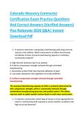 Colorado Masonry Contractor &NewLine;Certification Exam Practice Questions &NewLine;And Correct Answers &lpar;Verified Answers&rpar; &NewLine;Plus Rationale 2026 Q&A&vert; Instant &NewLine;Download Pdf