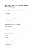 CIEMT - EMT Exam with Questions and Verified Answers