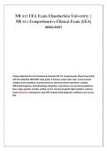 NR 511 CEA Exam Chamberlain University &vert; &NewLine;NR 511 Comprehensive Clinical Exam &lpar;CEA&rpar; &NewLine;2026-2027