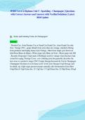 WSET Level 4 Diploma Unit 5 - Sparkling - Champagne &vert; Questions&NewLine;with Correct Answers and Answers with Verified Solutions &vert; Latest&NewLine;2026 Update