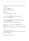 NURS 214 Exam 1 questions and answers latest update&NewLine;Graded A&plus;&NewLine;Types of Data -Subjective&NewLine;- what the client says about themselves&NewLine;Objective&NewLine;- what you observe&NewLine;- inspecting&comma; percussing&comma; palpating&comma; auscultating&NewLine;Purpose of Assessment -to make a judgemen