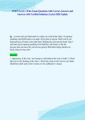 WSET Level 1 Wine Exam Questions with Correct Answers and&NewLine;Answers with Verified Solutions &vert; Latest 2026 Update&NewLine;