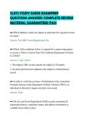 CLETS STUDY GUIDE EXAMPREP&NewLine;QUESTIONS ANSWERS COMPLETE REVIEW&NewLine;MATERIAL GUARANTEED PASS