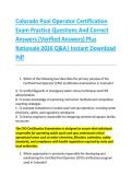 Colorado Pool Operator Certification &NewLine;Exam Practice Questions And Correct &NewLine;Answers &lpar;Verified Answers&rpar; Plus &NewLine;Rationale 2026 Q&A&vert; Instant Download &NewLine;Pdf