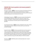 PMHNP ANCC Exam questions and answers graded A&plus;&NewLine;latest update&NewLine;Descriptive Vividness -The researcher describes the data gathering process&NewLine;in sufficient detail that the reader can personally experience it&period; The data&NewLine;collected&comma; often in the form of person
