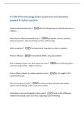 PT 546 Pharmacology Exam questions and answers&NewLine;graded A&plus; latest update&NewLine;What is pharmacodynamics&quest; -What the drug does to the body &lpar;systemic vs&NewLine;cellular&rpar;&NewLine;What factors affect pharmacokinetics&quest; -Age&comma; gender&comma; disease&comma; genetics&comma;&NewLine;body composition&comma; diet&comma; hea