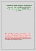 WGU C954 Information Technology Management OA &NewLine;Final Exam Prep&colon; Actual Questions & Detailed &NewLine;Verified Rationales &lpar;Latest 2025&sol;2026 Edition&comma; &NewLine;Graded A&plus;&rpar; 