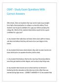 OSAT - Study Exam Questions With Correct Answers