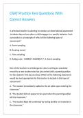 OSAT Practice Test Questions With Correct Answers&period;