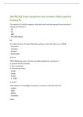 QM M1 Q1 Exam questions and answers latest update&NewLine;Graded A&plus;&NewLine;The aspect of a quality program that deals with monitoring and maintenance of&NewLine;equipment factors is&colon;&NewLine;- QA&NewLine;- QC&NewLine;- QM&NewLine;- All of the above&NewLine;QC&NewLine;An ordered series of steps that helps achieve a d