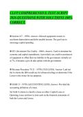 CLFP COMPREHENSIVE TEST SCRIPT&NewLine;2026 QUESTIONS WITH SOLUTIONS 100&percnt;&NewLine;CORRECT