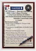 NU 170 Exam 4 &ndash; Maternal-Child Nursing &lpar;2026&rpar; &vert; Galen College of Nursing &vert; Actual Exam Questions & Verified Answers with Detailed Rationales &vert; Latest Study Guide &vert; A&plus; Graded