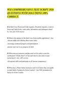 WSI COMPREHENSIVE TEST SCRIPT 2026&NewLine;QUESTIONS WITH SOLUTIONS 100&percnt;&NewLine;CORRECT&period;&NewLine;