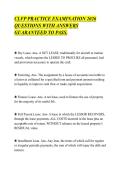 CLFP PRACTICE EXAMINATION 2026&NewLine;QUESTIONS WITH ANSWERS&NewLine;GUARANTEED TO PASS&period;&NewLine;