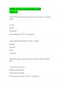 NSHC Exam with Questions and Answers