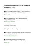 CLG 0010 EXAM MOCK TEST WITH ANSWER&NewLine;RATIONALES 2026