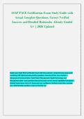 ASAP PACE Certification Exam Study Guide with &NewLine;Actual Complete Questions&comma; Correct Verified &NewLine;Answers and Detailed Rationales Already Graded &NewLine;A&plus; &vert; 2026 Updated 