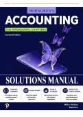 Solutions Manual for Horngren's Accounting&colon; The Managerial Chapters&comma; 14th Edition &lpar;Miller-Nobles&comma; Mattison & Matsumura&rpar; &vert; All Chapters 1&ndash;9 Covered