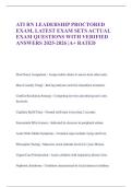 ATI RN LEADERSHIP PROCTORED EXAM&comma; LATEST EXAM SETS ACTUAL EXAM QUESTIONS WITH VERIFIED ANSWERS 2025-2026 &vert;A&plus; RATED&NewLine;&NewLine;&NewLine;