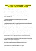 AORN PERIOP 101 FINAL EXAM STUDY GUIDE 2026 WITH COMPLETE SOLUTIONS