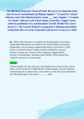 The Silk Road During the Classical Period&comma; this was a very important trade&NewLine;route between Constantinople and Beijing&period; Sappho's "A Lament for Adonis"&NewLine;addresses each of the following themes except &lowbar;&lowbar;&lowbar;&lowbar; duty&comma; Sappho's "A L