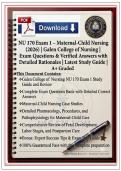 NU 170 Exams 1&ndash;4 & Final Exam &ndash; Maternal-Child Nursing &lpar;2026&rpar; &vert; Galen College of Nursing &vert; Actual Exam Questions & Verified Answers with Detailed Rationales &vert; Comprehensive Study Guide &vert; Complete A&plus; Grade