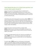 TExES Special Education EC-12 &lpar;161&rpar; Exam questions and&NewLine;answers latest update Graded A&plus;&NewLine;PL 94-142 Education for all Handicapped Children Act &lpar;EAHCA&rpar; &lpar;1975&rpar; -&NewLine;Mandated a free appropriate public education for all children with a&NewLine;disability&comma; ensured due p