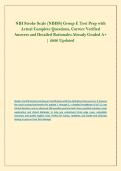 NIH Stroke Scale &lpar;NIHSS&rpar; Group E Test Prep with &NewLine;Actual Complete Questions&comma; Correct Verified &NewLine;Answers and Detailed Rationales Already Graded A&plus; &NewLine;&vert; 2026 Updated 