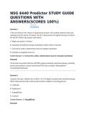 NSG 6440 Predictor STUDY GUIDE QUESTIONS WITH ANSWERS&lpar;SCORES 100&percnt;&rpar;