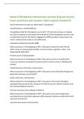 Week 9 &lpar;final&rpar;early intervention services & guest lecture&NewLine;Exam questions and answers latest update Graded A&plus;&NewLine;Early Intervention services are often what 2 disciplines&quest;&NewLine;interdisciplinary&comma; transdisciplinary&NewLine;The guiding model for therapeutic use of self i