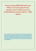 Portage Learning CHEM 103 Final Exam & &NewLine;Modules 1-6 Actual Complete Practice &NewLine;Questions&comma; Correct Verified Answers and &NewLine;Detailed Rationales Already Graded A&plus; &vert; 2026 &NewLine;Updated 