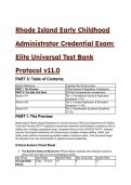 2026&sol;2027 Rhode Island Early Childhood Administrator Credential Exam&colon; S-Tier Elite Test Bank & Study Guide &lpar;218-RICR-70-00-1&rpar;