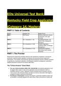 Elite Kentucky Field Crop Applicator &lpar;Category 1A&rpar; Mastery Test Bank & Study Guide &vert; 2026&sol;2027 Edition