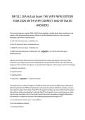 NR 511 CEA Actual Exam THE VERY NEW EDITION &NewLine;YEAR 2026 WITH VERY CORRECT AND DETAILED &NewLine;ANSWERS 