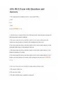 AHA BLS Exam with Questions and Answers