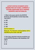 2026-2027 LATEST NYSTCE STUDENTS WITH&NewLine;DISABILITIES CST EXAM &vert; CURRENTLY&NewLine;TESTING QUESTIONS WITH VERIFIED&NewLine;ANSWERS AND RATIONALES&period;&NewLine;