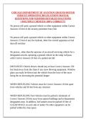 CHICAGO DEPARTMENT OF AVIATION GROUND MOTOR VEHICLE OPERATING REGULATIONS MANUAL  QUESTIONS AND VERIFIED DETAILED SOLUTIONS &lpar; MULTIPLE CHOICES&rpar; &vert;100&percnt; CORRECT&excl;&excl;