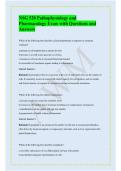 NSG 520 Pathophysiology and Pharmacology Exam with Questions and Answers