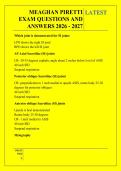 MEAGHAN PIRETTI &NewLine;EXAM QUESTIONS AND &NewLine;ANSWERS 2026 - 2027